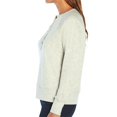 thumbnail image 4 of GAP Women's Long Sleeve Henley French Terry Sweatshirt (Heather Grey, M), 4 of 4