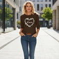 thumbnail image 6 of St. Patrick's Day Graphic Tee for Women LOVE Script Heart Shamrock Border Crewneck Long Sleeve Lightweight Soft Festive Holiday Celebration Top, 6 of 7