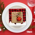 thumbnail image 4 of chaungfeng 6.5 Inch Square Christmas Napkins, Disposable Red Plaid Merry Christmas Snowflake Printing Party Towels, for Holiday Dining, Table Setting, Festive Gatherings(20PC), 4 of 6