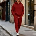 thumbnail image 5 of Zimjoy Men Sweatsuits Sets Gym Mens Track Suits 2 Piece Set Casual Sweatshirt and Sweatpants Set Autumn Jogging Suit with Pockets, Wine L, 5 of 6