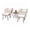 5-Piece, variant on Dextrus 5-Piece Outdoor Wicker Furniture Set, 2 Outdoor Patio Chairs With 2 Ottomans and Coffee Table
