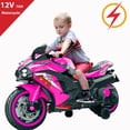 thumbnail image 2 of ZOGYMOZ 12V Kids Motorcycle, Electric Dirt Bike, Powered Ride ons Toys with LED Lights, Bluetooth Music, 2 of 7