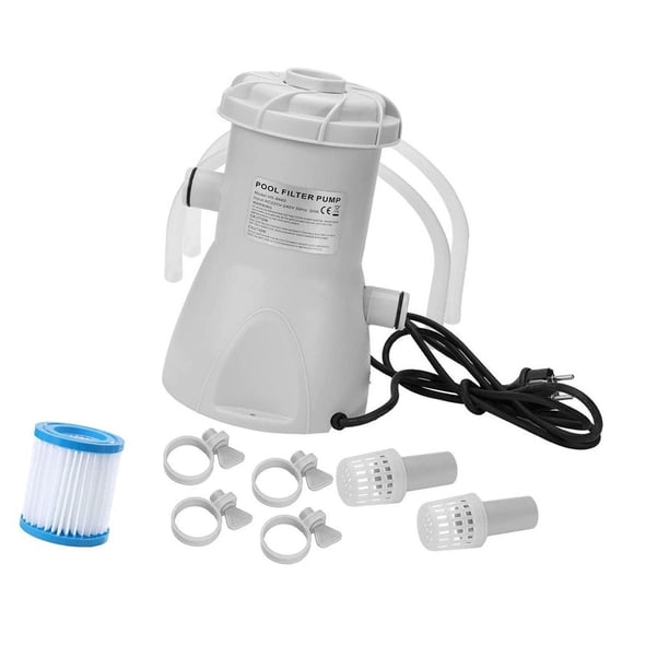 Bomba para piscina elevada de 530 galones y enchufe estadounidense de 110 V y 30 W. Alta eficiencia. Versátil para la limpieza de estanques pequeños.