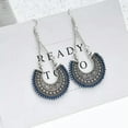 thumbnail image 4 of HOOUN BOHO Earrings Fringe Tassel Bohemian Retro Ethnic Dangle Drop Handmade Jewelry-White, 4 of 8