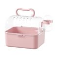 thumbnail image 3 of Portable Clear Hamster Cage with Carrying Handle, Deluxe Panoramic Habitat for Syrian Dwarf Hamsters Gerbils Mice, Ventilated Travel Carrier with Water Bottle, ABS Plastic Material, 3 of 6