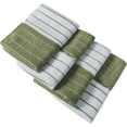 thumbnail image 4 of Microfiber Kitchen Towels. Stripe Designed. Super Soft and Absorbent Dish Towels. Pack of 8. 18 x 26 Inch. Green and White, 4 of 5