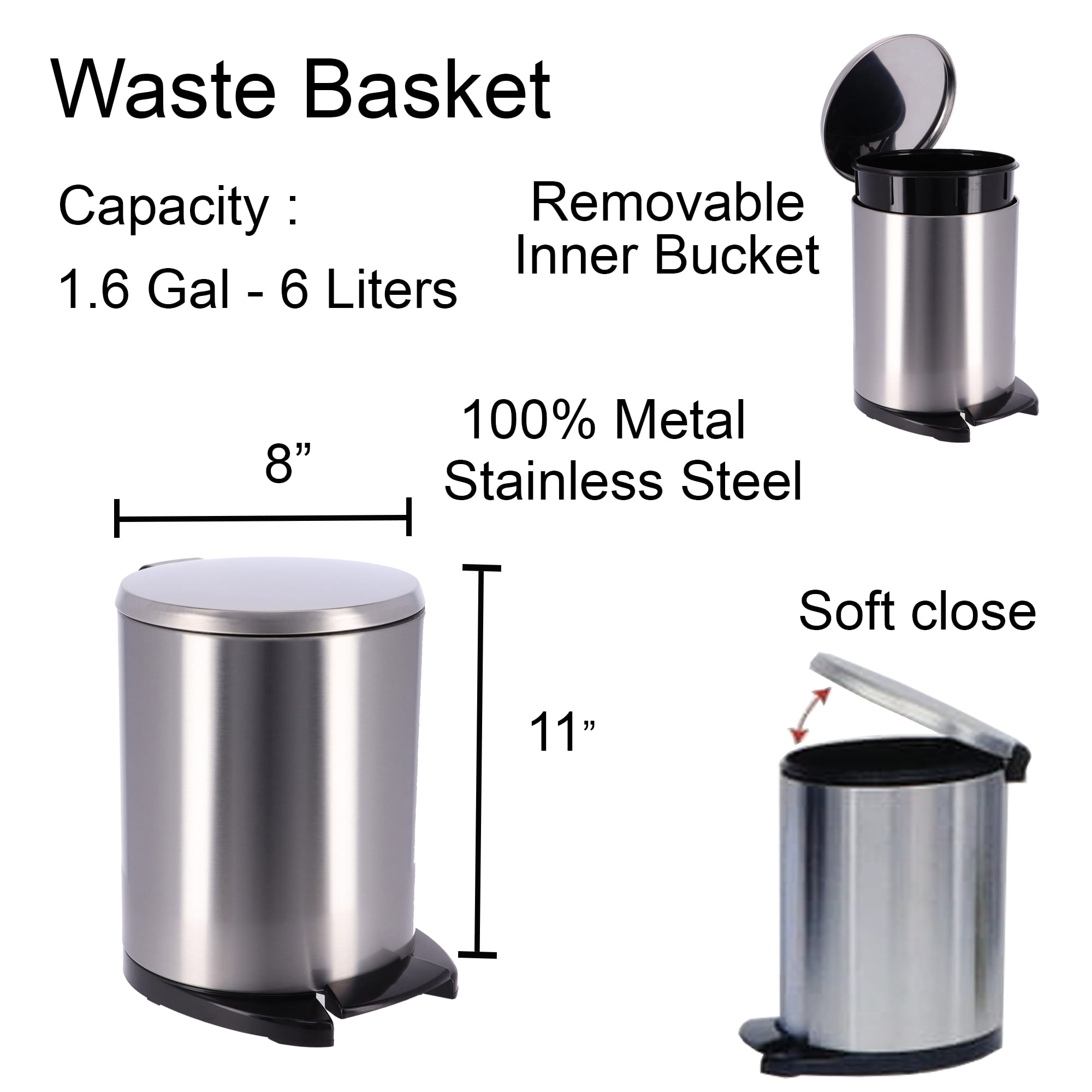 GLAD™ Steel Step On Trash Can & Reviews