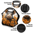 thumbnail image 4 of Herdesigns Funny Pig Neoprene Lunch Bag, Farm Animal Insulated Lunch Box for Women Men Washable Lunch Tote Soft Lunch Container With Zipper for Work Picnic Travel, 4 of 7