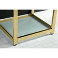 thumbnail image 3 of Kingston Brass VWP2522B2 Quadras 25" Ceramic Console Sink with Steel Base and Glass Shelf (1-Hole), White/Polished Brass, 3 of 7