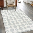 thumbnail image 2 of Blue Green Bohemia Area Rugs 2.7'x5', Washable Small Throw Rugs for Kitchen Bedroom, Vintage Abstract Boho Flowers Cream Indoor Outdoor Rug Non-Slip Low Pile Carpet Runner Reversible Floor Mats, 2 of 8