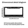 thumbnail image 2 of Topographic Map License Plate Frame, Topography Aluminum Metal License Plate Holder Cover Car Accessory for Men Women, Rust-Proof Waterproof Car Decorative Tag Frames for Standard US 12x6 Inch, 2 of 7