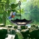 thumbnail image 5 of Comedero para pájaros con forma de paraguas: decorativo, versátil, práctico, creativo y elegante. Comedero colgante para exteriores, ideal para jardín Negro, 5 of 8
