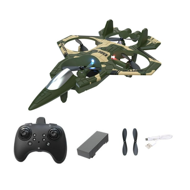 Avión RC acrobático con giro de 360 degree, juguete ligero para exteriores, fácil de volar verde