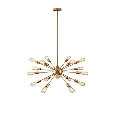 

Vintage Metal Large Dimmable Sputnik Chandelier with 18 Lights