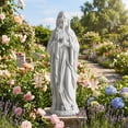 thumbnail image 2 of Costway 29.5" Virgin Mary Statue, Our Lady of Lourdes Statue for Garden, Yard, Lawn, 2 of 10