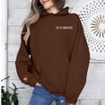 thumbnail image 2 of Holzkary Hoodies for Women Oversized Sweatshirts Initial On Sleeve Anniversary Year Hoodie Valentines Day Fall Fashion Outfits 2025 Casual Sweaters Tops Workout Winter Clothes Coffee 5Xl, 2 of 6