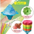 thumbnail image 5 of Natonhi 200pcs 4oz Colorful Snow Cone Cups with Spoon Straws,Flower Shaped Ice Cream Snacks Cup Reusable Plastic Bowls Easy Grip for Kids Birthday Summer Holiday Party, 5 of 6