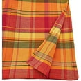 thumbnail image 5 of Fennco Styles Harvest Collection Rustic Tartan Design 100% Cotton 65 x 65 Inch Tablecloth – Terracotta Table Cover for Thanksgiving Dinner, Family Gathering, Special Events and Home Décor, 5 of 5