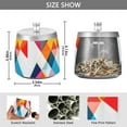 thumbnail image 2 of Yayeee Ashtray with Lid for Cigarette Smokeless Stainless Steel Home Ash Holder, Colorful Triangles, 2 of 7