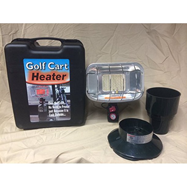 Golf Cart Heater, Automatic Ignitor stainless burner, cup holder & base
