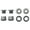 Grey, variant on Wolf Tooth 1X Alloy Chainring Bolts Set of 4 - Red