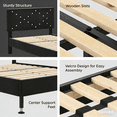 thumbnail image 4 of ANYKOON Twin Size Modern Upholstered Platform Bed Frame with Wooden Slats Support, No Box Spring Required, Easy Assembly, Black, 4 of 8