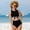 Black, variant on Girl Swimsuit Two Piece Quick Dry Girls Bikini with Chest Pad Bathing Suits for Girls 13-14 Years