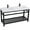 Black, variant on Elegant Decor Raya 60" Double Resin Top Metal Bathroom Vanity in Black
