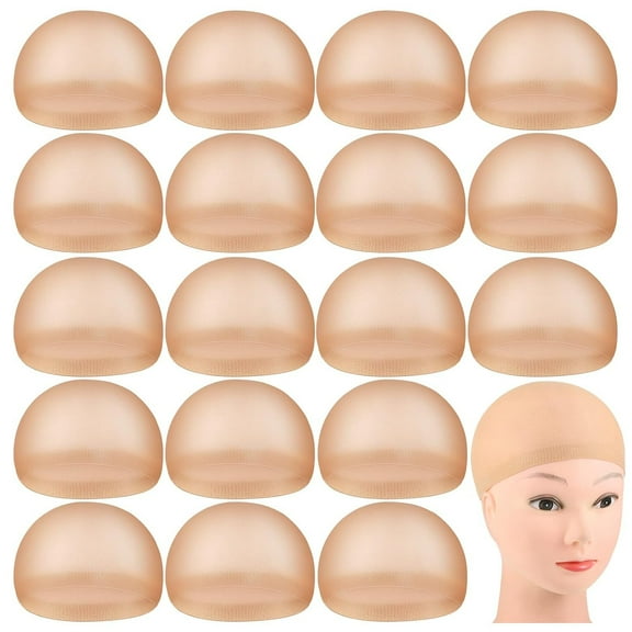 20 Pack Wig Caps for Women, Ultra-Thin Stretch Nylon Stocking Cap for Lace Front Wigs, Breathable Mesh Wig Liner for Cosplay, Ballet, Daily Use