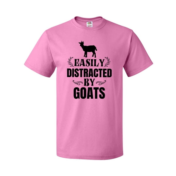 Inktastic Easily Distracted by Goats T-Shirt