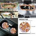 thumbnail image 5 of Yuyamidu Hippie Flower Front Rear Car Seat Covers Full Set with Steering Wheel Cover Seat Belt Pads Coasters Waste Bin Armrest Cover Cup Holders Rearview Mirror Cover Handbrake Cover Set of 14, 5 of 7