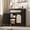 Black, variant on Bingirl 29.9 inches Small Rattan Buffet Cabinet with Storage Kitchen Coffee Bar Cabinet with Doors and Drawer Boho Farmhouse Sideboard with Adjustable Shelves and Handle for Living Room -Black