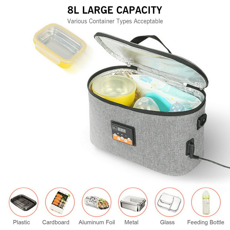 Home portable microwave oven 12V 24V 110V Car Food Warmer Heated Lunch Box  buffet food warmer for camping/road trip