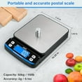 thumbnail image 2 of 110lb Postal Scale – High Precision Shipping Scale with Tare, Count, and Hold Functions, 5 Units, Dual Power Options, Perfect for Mailing, Packages, and Letters, with a Tape$$Office, 2 of 7