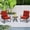 Red, variant on SOLAURA 3-Piece Outdoor Bistro Sets Patio Metal Spring Chairs and Coffee Table Set with Peacock Blue Cushions