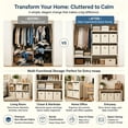 thumbnail image 2 of Dailivio Collapsible Fabric Cube Storage Bins (10.5" x 10.5"), Storage Cubes Organizer Bin with Handles for Clothes, Beige, 2 Pack, 2 of 8
