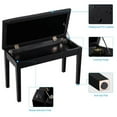 thumbnail image 7 of Kadyn Solid Wood PU Leather Padded Piano Bench Keyboard Seat-Black, 7 of 7