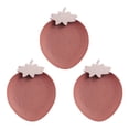 thumbnail image 1 of 3 Pcs Assiette à Fruits Assiette de Service pour Collations Plateau Alimentaire Design en Forme de Fraise pour Salon (Rouge Violacé), 1 of 9