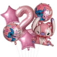 thumbnail image 3 of Juego de 6 globos de fiesta Disney Lilo & Stitch de 32 pulgadas con números para baby shower, decoraciones para fiestas de cumpleaños, juguetes para niños, regalos, 3 of 5