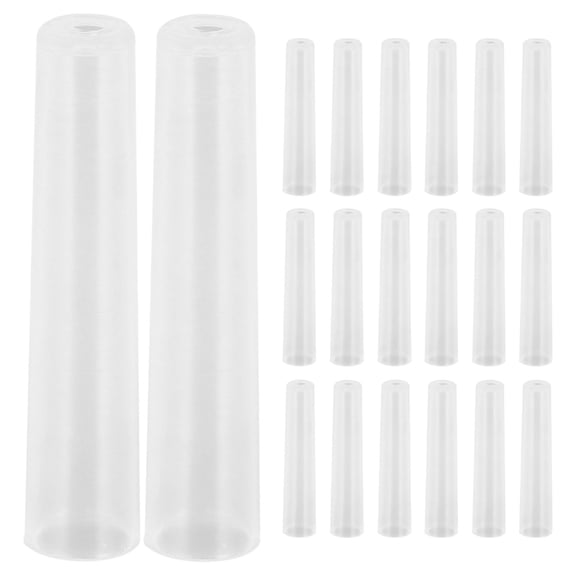 LOLIPPYY 100Pcs Pencil Extenders for Artists Transparent Plastic Caps Protect Pencil Tips for Drawing and Sketching