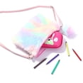 thumbnail image 5 of Jiibva Soft Plush Shoulder Bag Colorful Rainbow Handbags Crossbody Bags Envelope Package with Adjustable Shoulder Straps, 5 of 7