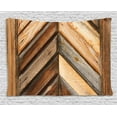 thumbnail image 1 of Rustic Home Decor Tapestry, Wooden Fence Figure Vintage and Grunge Gardening Natural Rural Pastoral Print, Wall Hanging for Bedroom Living Room Dorm Decor, 60W X 40L Inches, Brown, by Ambesonne, 1 of 2