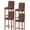 Brown, variant on Dark Brown Wooden Bar Stool Covers Set of 4, Vintage Western Country Wooden Board Stretch Washable Bar Chair Covers with Backs, Removable Pub Counter Height Chair Cover for Kitchen Dining Room Cafe