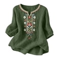 thumbnail image 3 of Kelon Women's Tops, Tees & Blouses Short Sleeve Shirts V Neck Boho Tops Going Out Clothes Outfits 2026, XL, 3 of 9