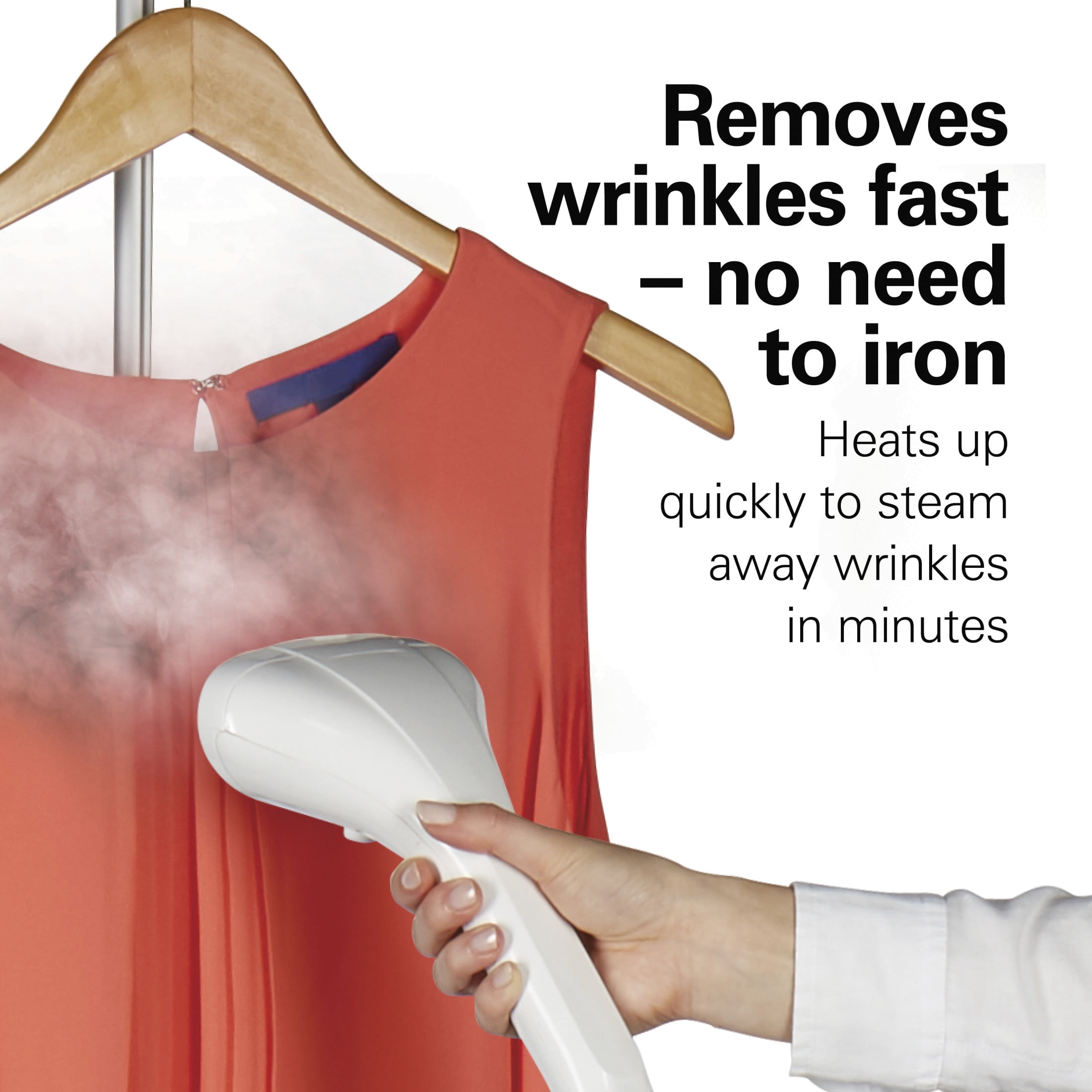 Hamilton Beach Full-Size Garment Steamer for Clothes, Bedding, Curtains & More, 90 Minute Steaming, White