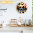 thumbnail image 4 of 12 Inch Patriotic Wall Clock, USA 250th Anniversary Wooden Round Wall Clocks with Silent Non-Ticking Quartz Movement, Battery Operated, Art Decor Hanging Clock for Kitchen, Bedroom, Living Room, 4 of 9