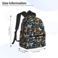 thumbnail image 4 of Haiem Flowers Butterfly Lightweight Backpack for School, Classic Basic Water Resistant Casual Daypack for Travel with Bottle Side Pockets, 4 of 8