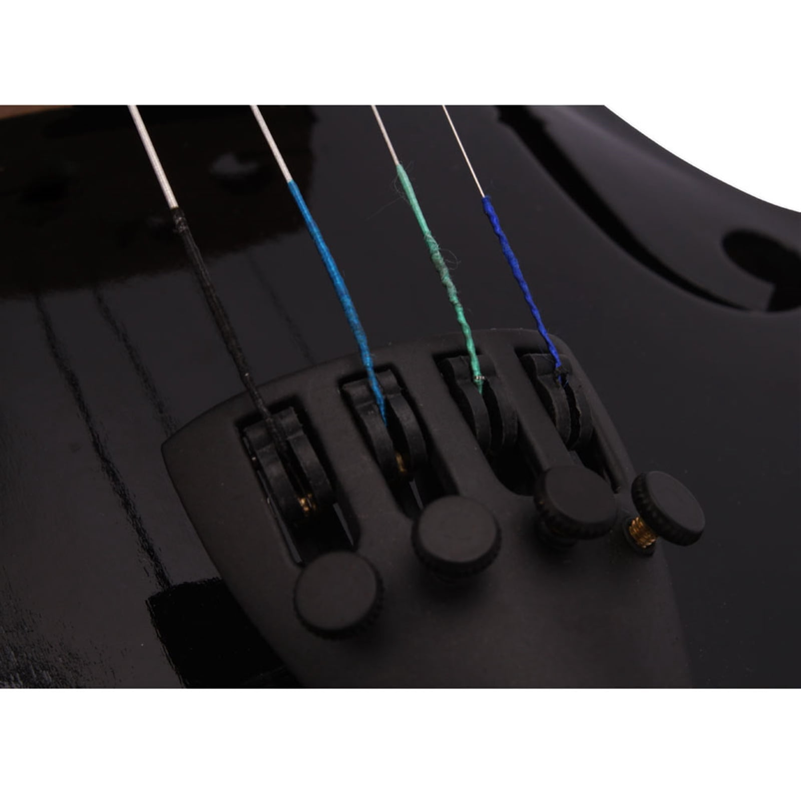 4/4 Full Size Black Acoustic Violin Set, Complete with Case, Bow and Rosin for Beginners Adults Teens (Ages 11+)