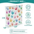 thumbnail image 5 of Waterproof PVC Round Ring Binder - D-Rings Clipboard, 200 Page Capacity (1 or 2-Pack), Ideal for Office , Home and School，Handprints and Footprints, 5 of 8