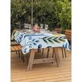 thumbnail image 3 of Outdoor Tablecloth with Umbrella Hole for Patio/Picnic/Party/Camping, Blue Yellow Leaves Waterproof Table Cloth Rectangle Table Cover Washable, Spring Botanical Leaf Farmhouse Watercolor (60"x 120"), 3 of 8